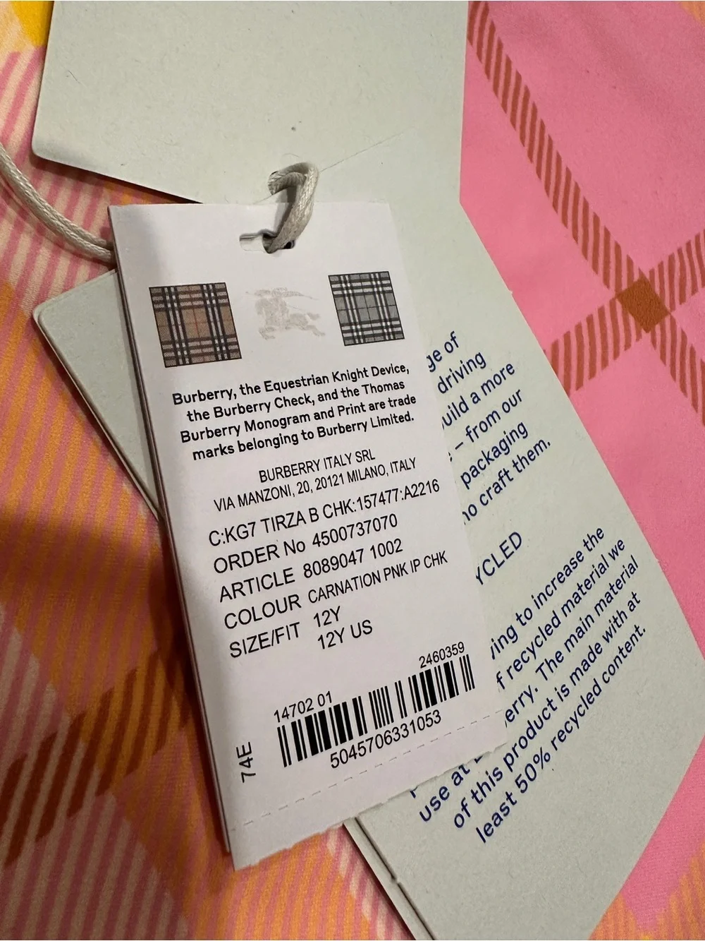 Girls Burberry Tirza One Piece Swimsuit - NWT- Authentic
